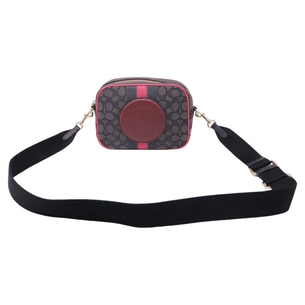 Coach Mini Dempsey Camera Bag Signature Jacquard in Multicolor Nylon Canvas